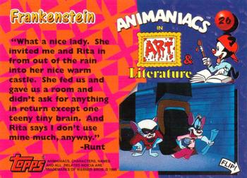 1995 Topps Animaniacs #26 Frankenstein Back