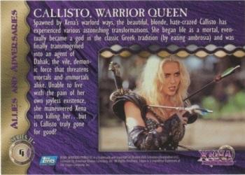 1998 Topps Xena: Warrior Princess Series II #4 Callisto, Warrior Queen Back