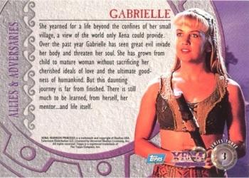 1999 Topps Xena Warrior Princess Series 3 #3 Gabrielle Back