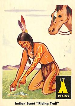 1959 Fleer Plains Indians (R730-2) #2 Indian Scout Riding Trail Front