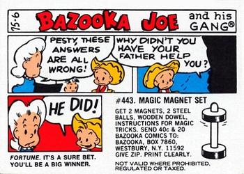 1975 Topps Bazooka Joe and His Gang #75-6 Fortune. It's a Sure Bet. You'll Be a Big Winner Front