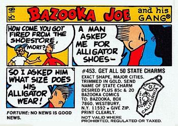 1975 Topps Bazooka Joe and His Gang #75-18 Fortune: No news is good news. Front