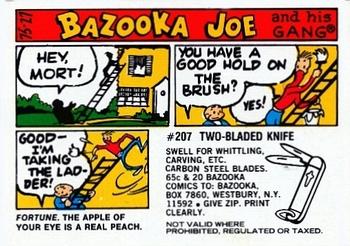 1975 Topps Bazooka Joe and His Gang #75-27 Fortune. The apple of your eye is a real peach. Front