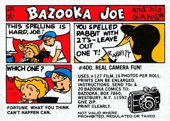 1975 Topps Bazooka Joe and His Gang #75-31 Fortune. What you think can't happen can. Front