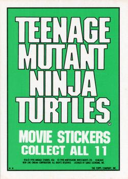 1990 Topps Teenage Mutant Ninja Turtles: The Movie - Stickers #9 Michaelangelo Back