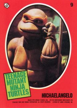 1990 Topps Teenage Mutant Ninja Turtles: The Movie - Stickers #9 Michaelangelo Front