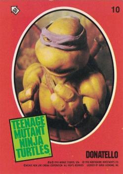 1990 Topps Teenage Mutant Ninja Turtles: The Movie - Stickers #10 Donatello Front