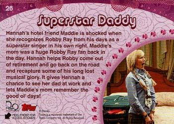 2008 Topps Hannah Montana Stickers #26 Superstar Daddy Back