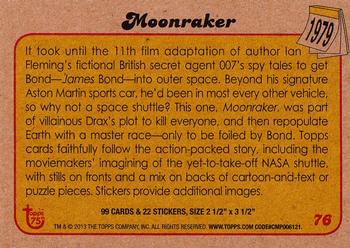 2013 Topps 75th Anniversary #76 Moonraker Back