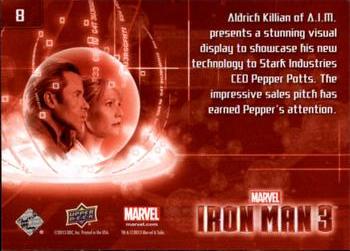 2013 Upper Deck Iron Man 3 #8 Aldrich Killian of A.I.M. Back