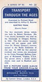 1966 Brooke Bond Transport Through the Ages #28 Electric Tram Back