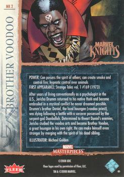 2008 Upper Deck Marvel Masterpieces 3 - Marvel Knights #MK2 Brother Voodoo Back