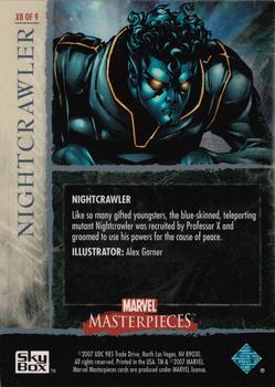 2007 SkyBox Marvel Masterpieces - X-Men #X8 Nightcrawler Back