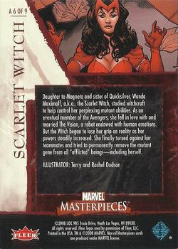2008 Upper Deck Marvel Masterpieces Set 2 - Avengers #A6 Scarlet Witch Back