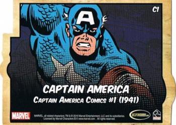 2010 Rittenhouse 70 Years of Marvel Comics - Characters #C1 Captain America Back