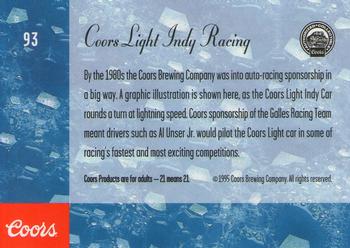 1995 Coors #93 Coors Light Indy Racing Back