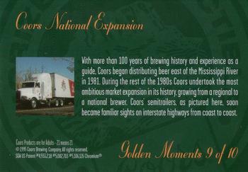1995 Coors - Golden Moments #9 Coors National Expansion Back