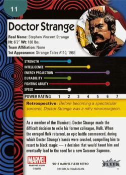 2013 Fleer Retro Marvel  #11 Doctor Strange Back
