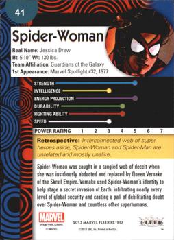 2013 Fleer Retro Marvel  #41 Spider-Woman Back