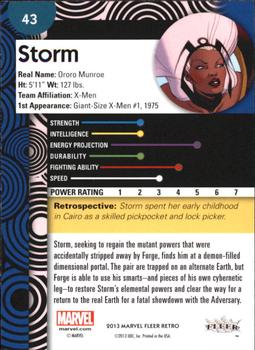 2013 Fleer Retro Marvel  #43 Storm Back