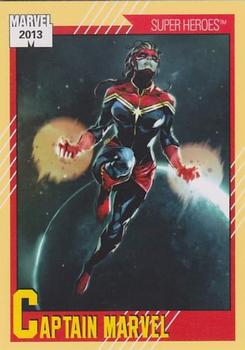 2013 Fleer Retro Marvel  - 1991 Marvel Universe Design #2 Captain Marvel Front