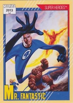 2013 Fleer Retro Marvel  - 1991 Marvel Universe Design #14 Mr. Fantastic Front