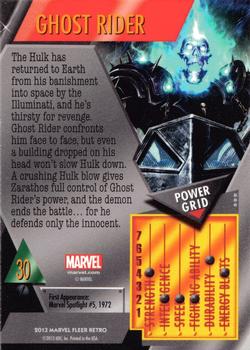 2013 Fleer Retro Marvel  - Metal #30 Ghost Rider Back