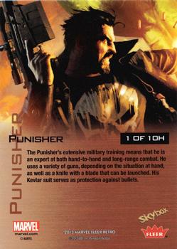 2013 Fleer Retro Marvel  - Metal Hardware #H1 Punisher Back