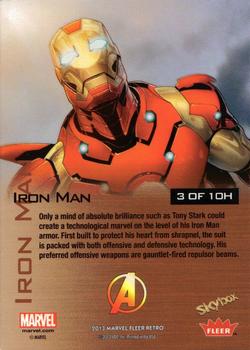2013 Fleer Retro Marvel  - Metal Hardware #H3 Iron Man Back