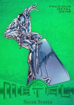 2013 Fleer Retro Marvel  - Precious Metal Gems Green #25 Silver Surfer Front