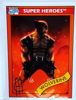 2013 Fleer Retro Marvel  - 1990 Marvel Universe Design Autographs #17 Wolverine / Jim Cheung Front