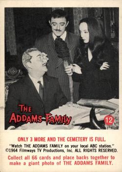 1964 Donruss The Addams Family #12 Only 3 More and the Cemetery Is Full Front
