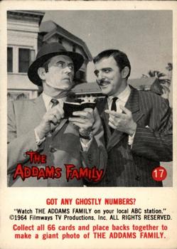 1964 Donruss The Addams Family #17 Got Any Ghostly Numbers Front