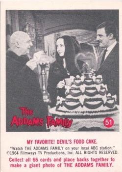 1964 Donruss The Addams Family #51 My Favorite! Devil's Food Cake Front