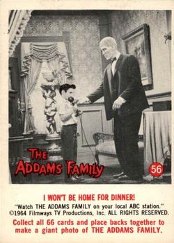 1964 Donruss The Addams Family #56 I Won't Be Home for Dinner! Front