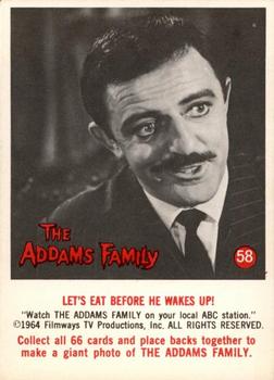 1964 Donruss The Addams Family #58 Let's Eat Before He Wakes Up. Front