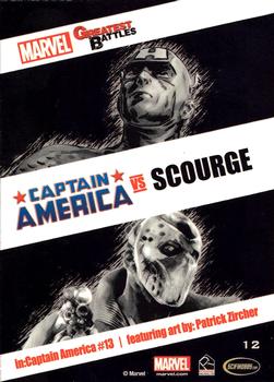 2013 Rittenhouse Marvel Greatest Battles #12 Captain America / Scourge Back