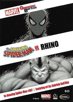 2013 Rittenhouse Marvel Greatest Battles #50 Spider-Man / Rhino Back