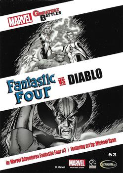 2013 Rittenhouse Marvel Greatest Battles #63 Fantastic Four / Diablo Back