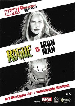 2013 Rittenhouse Marvel Greatest Battles #66 Rogue / Iron Man Back