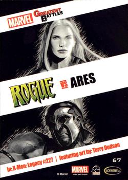 2013 Rittenhouse Marvel Greatest Battles - Red #67 Rogue / Ares Back