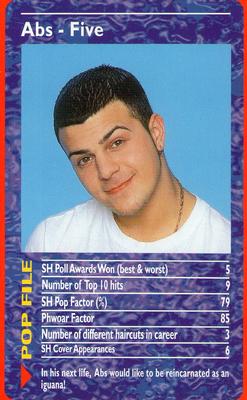 2001 Top Trumps Smash Hits Pop Stars #NNO Abs - Five Front