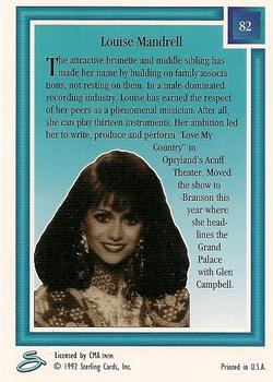 1992 Sterling Country Gold - Gold Foil #82 Louise Mandrell Back