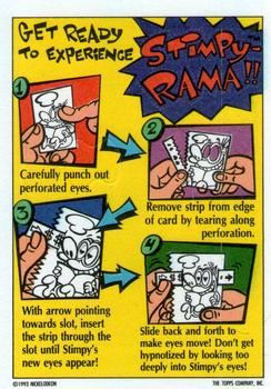 1993 Topps Nicktoons - Activity Cards #3 Experience Stimpy-Rama Back