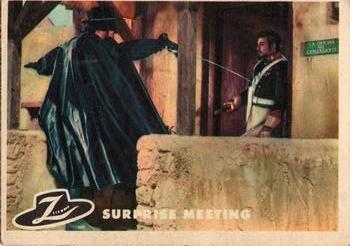 1958 Topps Zorro #18 Surprise Meeting Front