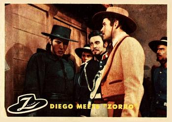1958 Topps Zorro #24 Diego Meets Zorro Front
