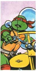 1990 Brooke Bond Teenage Mutant Hero Turtles: Dimension X Escapade #8 Raphael Front