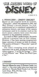 1989 Brooke Bond The Magical World of Disney #4 Jiminy Cricket Back