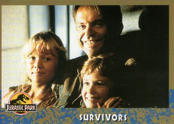 1993 Topps Jurassic Park #70 Survivors Front