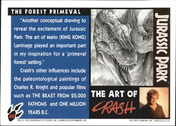 1993 Topps Jurassic Park #88 The Forest Primeval Back